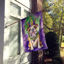 Load image into Gallery viewer, English Bulldog King of Mardi Gras House Flag
