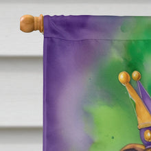 Load image into Gallery viewer, English Bulldog King of Mardi Gras House Flag