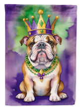 Load image into Gallery viewer, English Bulldog King of Mardi Gras House Flag