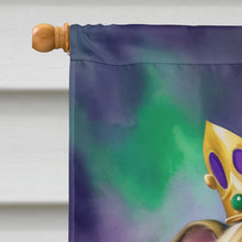Load image into Gallery viewer, English Bulldog King of Mardi Gras House Flag
