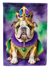 Load image into Gallery viewer, English Bulldog King of Mardi Gras House Flag