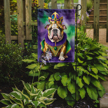 Load image into Gallery viewer, English Bulldog King of Mardi Gras Garden Flag - Vibrant Dog-Themed Yard Decor by Caroline's Treasures