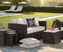 Load image into Gallery viewer, English Bulldog King of Mardi Gras Throw Pillow