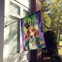 Load image into Gallery viewer, English Foxhound King of Mardi Gras House Flag