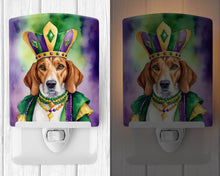 Load image into Gallery viewer, English Foxhound King of Mardi Gras Ceramic Night Light