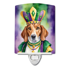 Load image into Gallery viewer, English Foxhound King of Mardi Gras Ceramic Night Light
