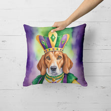 Load image into Gallery viewer, English Foxhound King of Mardi Gras Throw Pillow