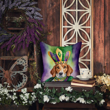 Load image into Gallery viewer, English Foxhound King of Mardi Gras Throw Pillow
