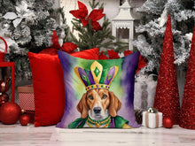 Load image into Gallery viewer, English Foxhound King of Mardi Gras Throw Pillow