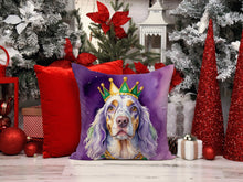 Load image into Gallery viewer, English Setter King of Mardi Gras Throw Pillow