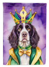 Load image into Gallery viewer, English Springer Spaniel King of Mardi Gras Garden Flag - Vibrant Dog-Themed Yard Decor by Caroline's Treasures