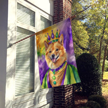 Load image into Gallery viewer, Finnish Spitz King of Mardi Gras House Flag