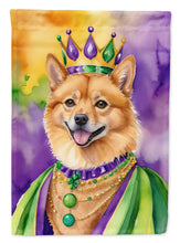 Load image into Gallery viewer, Finnish Spitz King of Mardi Gras House Flag