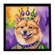 Load image into Gallery viewer, Finnish Spitz King of Mardi Gras Framed Metal Print