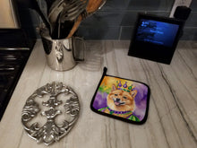 Load image into Gallery viewer, Finnish Spitz King of Mardi Gras Pot Holders - Set of 2 Decorative Kitchen Helpers | Made in the USA