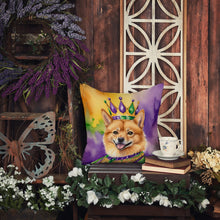 Load image into Gallery viewer, Finnish Spitz King of Mardi Gras Throw Pillow