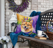 Load image into Gallery viewer, Finnish Spitz King of Mardi Gras Throw Pillow