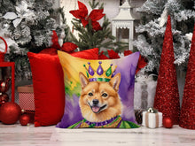 Load image into Gallery viewer, Finnish Spitz King of Mardi Gras Throw Pillow