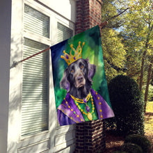 Load image into Gallery viewer, Flat-Coated Retriever King of Mardi Gras House Flag