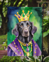 Load image into Gallery viewer, Flat-Coated Retriever King of Mardi Gras Garden Flag - Vibrant Dog-Themed Yard Decor by Caroline's Treasures
