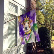 Load image into Gallery viewer, Fox Terrier King of Mardi Gras House Flag