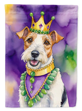 Load image into Gallery viewer, Fox Terrier King of Mardi Gras House Flag
