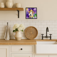 Load image into Gallery viewer, Fox Terrier King of Mardi Gras Framed Metal Print