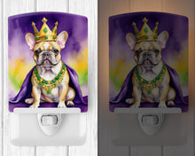 Load image into Gallery viewer, French Bulldog King of Mardi Gras Ceramic Night Light