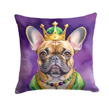 Load image into Gallery viewer, French Bulldog King of Mardi Gras Throw Pillow