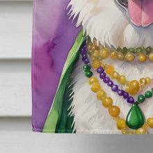Load image into Gallery viewer, White German Shepherd King of Mardi Gras House Flag