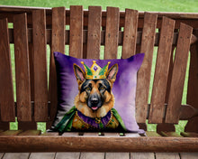 Load image into Gallery viewer, German Shepherd King of Mardi Gras Throw Pillow - 14x14 Decorative Pillow – Art for Your Home &amp; Patio