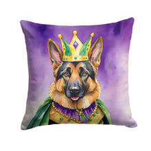 Load image into Gallery viewer, German Shepherd King of Mardi Gras Throw Pillow