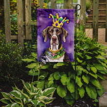 Load image into Gallery viewer, German Shorthaired Pointer King of Mardi Gras Garden Flag - Vibrant Dog-Themed Yard Decor by Caroline's Treasures