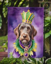 Load image into Gallery viewer, German Wirehaired Pointer King of Mardi Gras Garden Flag - Vibrant Dog-Themed Yard Decor by Caroline's Treasures