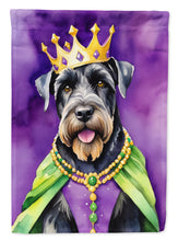 Load image into Gallery viewer, Giant Schnauzer King of Mardi Gras House Flag