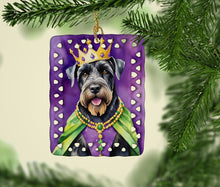 Load image into Gallery viewer, Giant Schnauzer King of Mardi Gras Porcelain Ornament