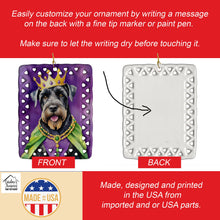 Load image into Gallery viewer, Giant Schnauzer King of Mardi Gras Porcelain Ornament