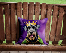 Load image into Gallery viewer, Giant Schnauzer King of Mardi Gras Throw Pillow - 14x14 Decorative Pillow – Art for Your Home &amp; Patio