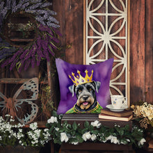 Load image into Gallery viewer, Giant Schnauzer King of Mardi Gras Throw Pillow - 14x14 Decorative Pillow – Art for Your Home &amp; Patio