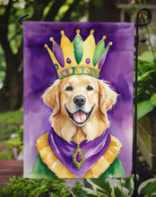 Load image into Gallery viewer, Golden Retriever King of Mardi Gras Garden Flag - Vibrant Dog-Themed Yard Decor by Caroline's Treasures