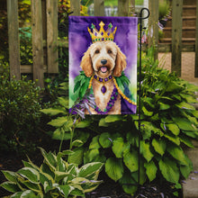 Load image into Gallery viewer, Goldendoodle King of Mardi Gras Garden Flag - Vibrant Dog-Themed Yard Decor by Caroline's Treasures