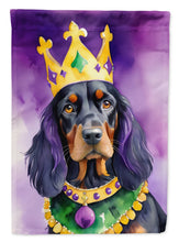 Load image into Gallery viewer, Gordon Setter King of Mardi Gras House Flag