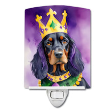 Load image into Gallery viewer, Gordon Setter King of Mardi Gras Ceramic Night Light