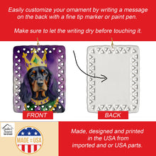 Load image into Gallery viewer, Gordon Setter King of Mardi Gras Porcelain Ornament