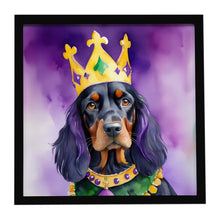 Load image into Gallery viewer, Gordon Setter King of Mardi Gras Framed Metal Print