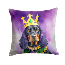 Load image into Gallery viewer, Gordon Setter King of Mardi Gras Throw Pillow - 14x14 Decorative Pillow – Art for Your Home &amp; Patio