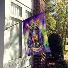 Load image into Gallery viewer, Gordon Setter King of Mardi Gras House Flag