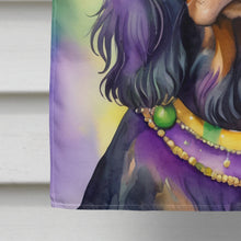 Load image into Gallery viewer, Gordon Setter King of Mardi Gras House Flag
