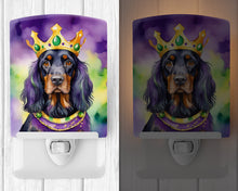 Load image into Gallery viewer, Gordon Setter King of Mardi Gras Ceramic Night Light