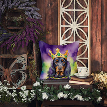 Load image into Gallery viewer, Gordon Setter King of Mardi Gras Throw Pillow - 14x14 Decorative Pillow – Art for Your Home &amp; Patio
